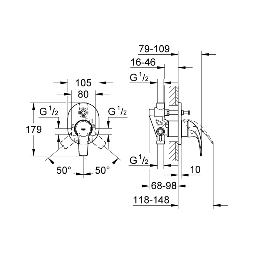 GROHE 29043000 - EUROCUBE vannisegisti, läikiv kroom