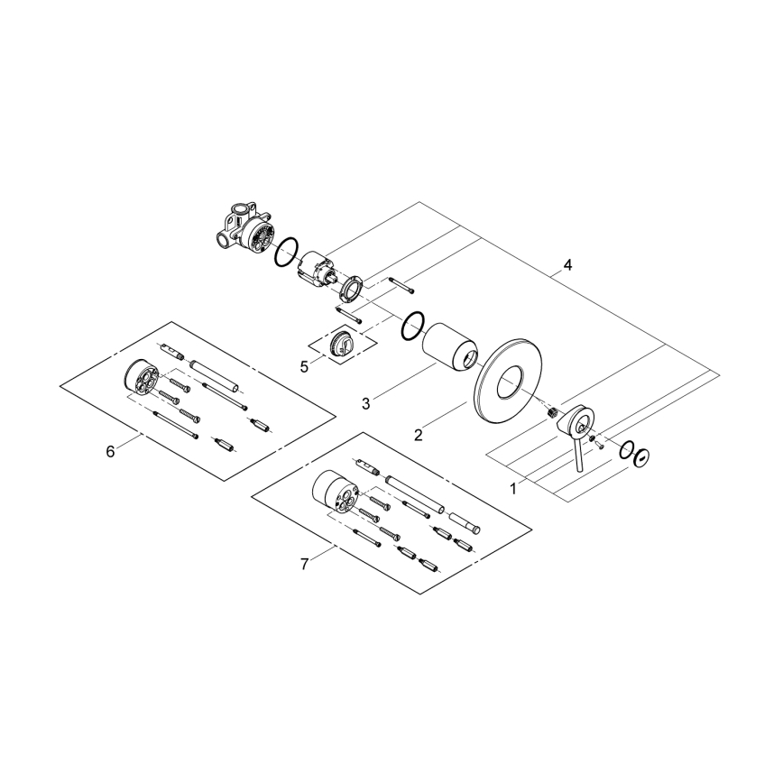 GROHE 29048000 - BAUCLASSIC dušisegisti läikiv kroom