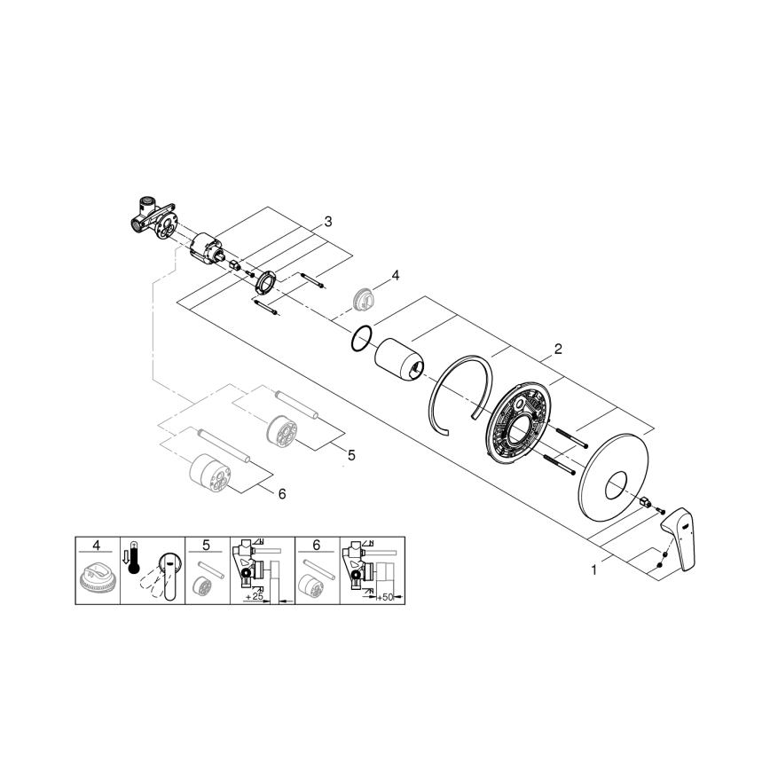 GROHE 29116000 - Dušisegisti START FLOW läikiv kroom