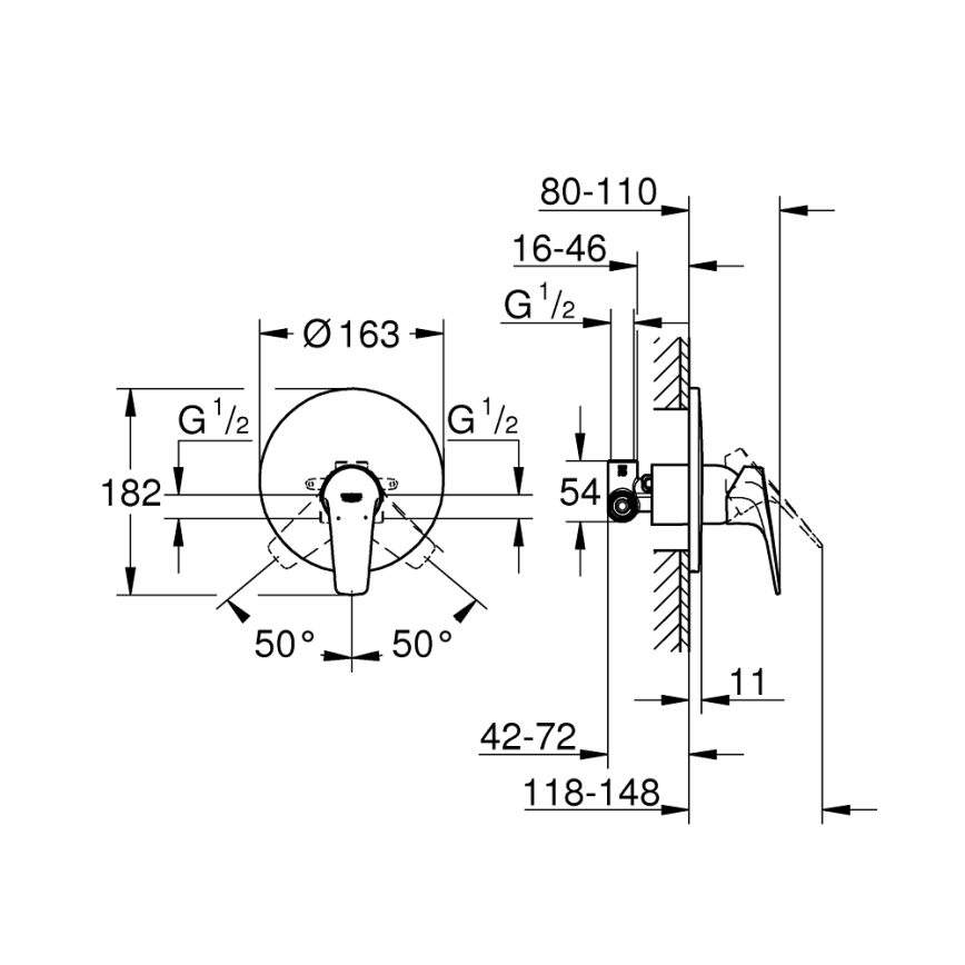 GROHE 29116000 - Dušisegisti START FLOW läikiv kroom