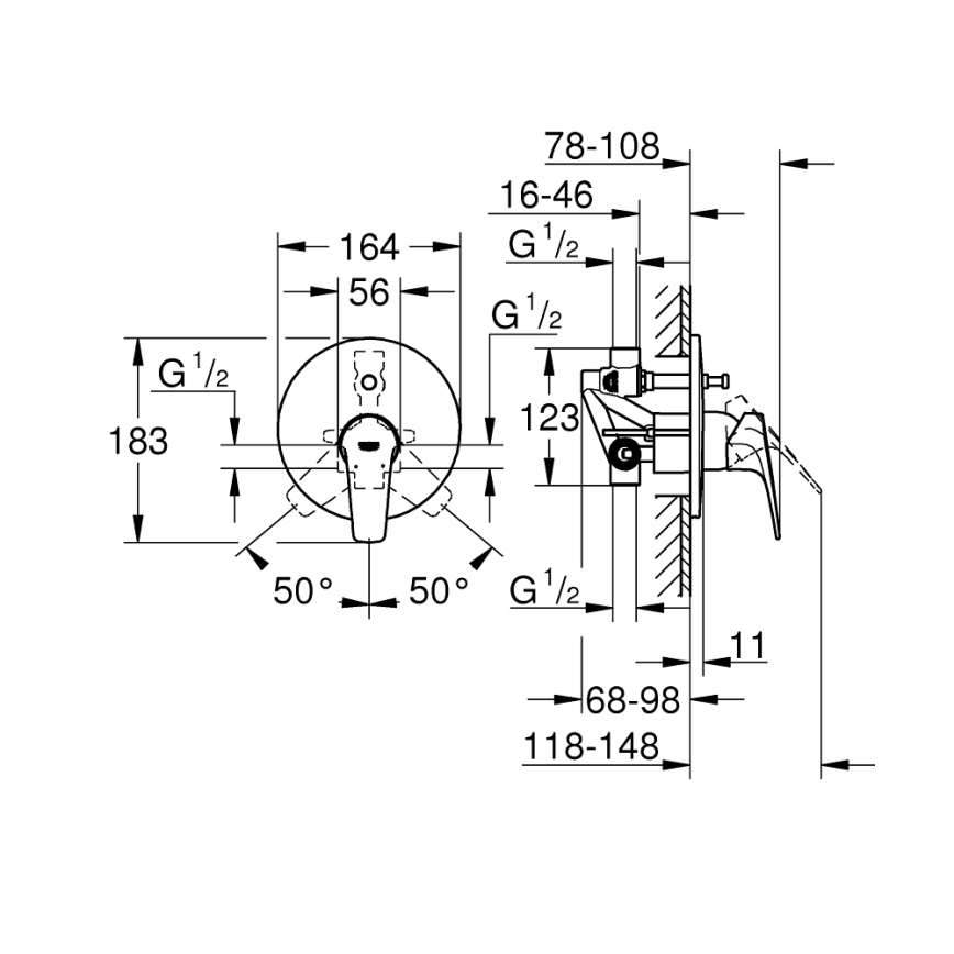 GROHE 29117000 - Vannisegisti LINEARE, läikiv kroom