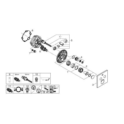 GROHE 29124A00 - GROHTHERM SMARTCONTROL termostaatsegisti, grafiit