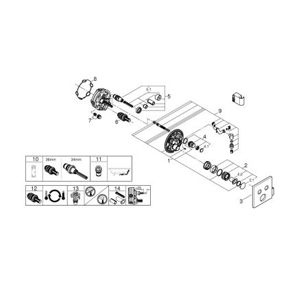 GROHE 29125000 - Termostaatiline vannisegisti GROHTHERM SMARTCONTROL kroom