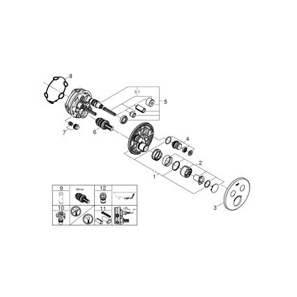 GROHE 29145000 - Peidetava segisti katteplaat SMARTCONTROL, läikiv kroom