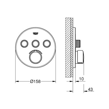 GROHE 29146000 - SMARTCONTROL segisti, läikiv kroom