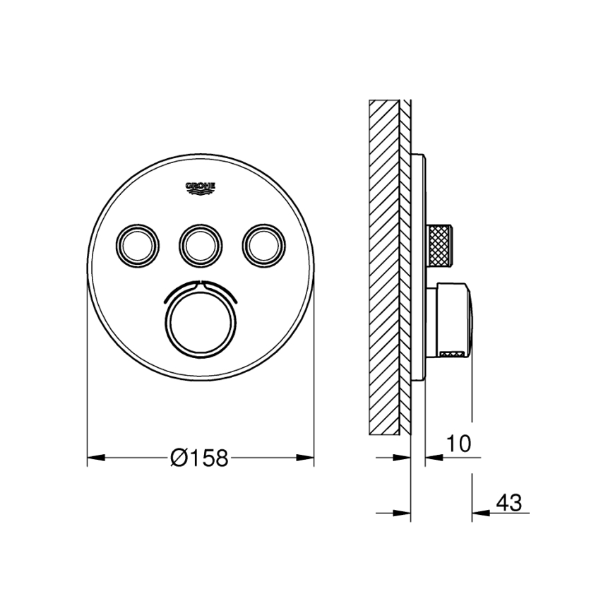 GROHE 29146000 - SMARTCONTROL segisti, läikiv kroom