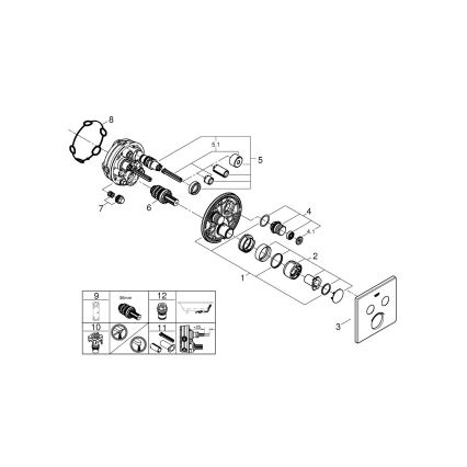 GROHE 29148000 - Peidetava segisti kate SMARTCONTROL läikiv kroom
