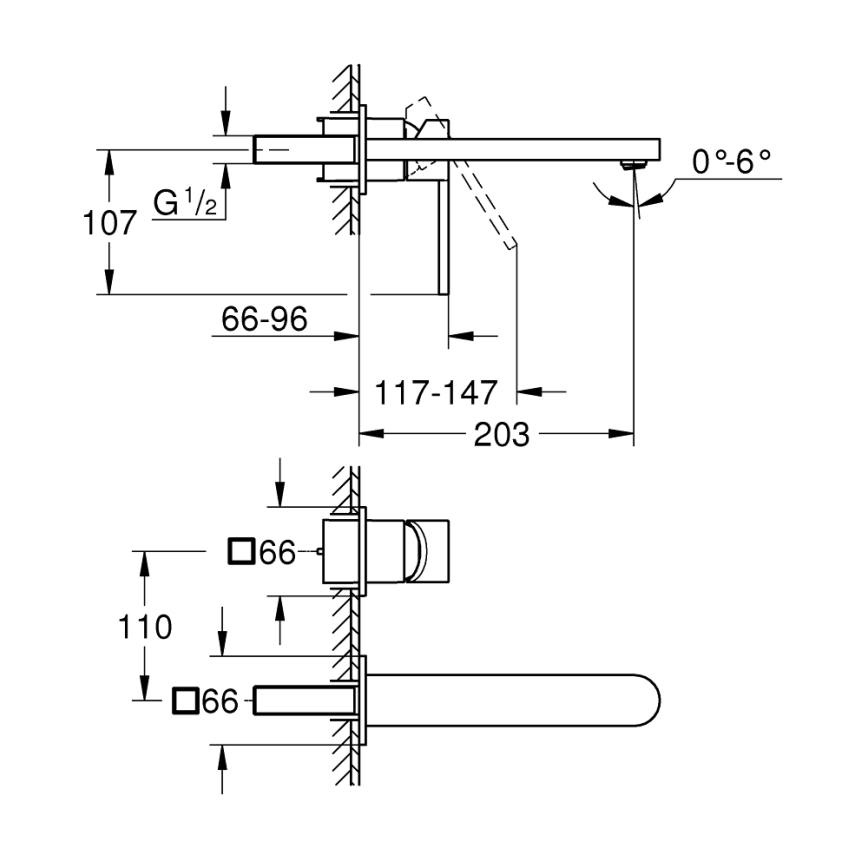 GROHE 29306003 - Valamu segisti PLUS 203 mm läikiv kroom