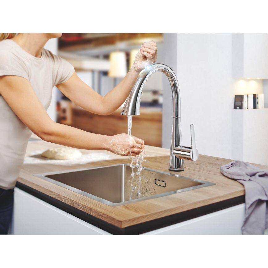 GROHE 30219002 - Elektrooniline köögisegisti ZEDRA TOUCH läikiv kroom