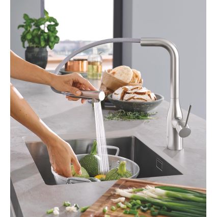 GROHE 30270DC0 - ESSENCE köögivalamu segisti, roostevabast terasest