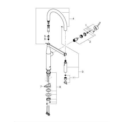 GROHE 30294A00 - ESSENCE köögisegisti grafiit