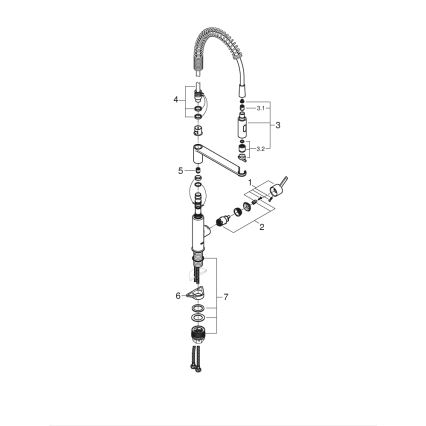 GROHE 30361000 - Köögisegisti GET 455 mm, läikiv kroom