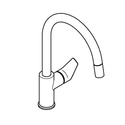 GROHE 30550000 - Valamusegisti START EDGE 357 mm läikiv kroom