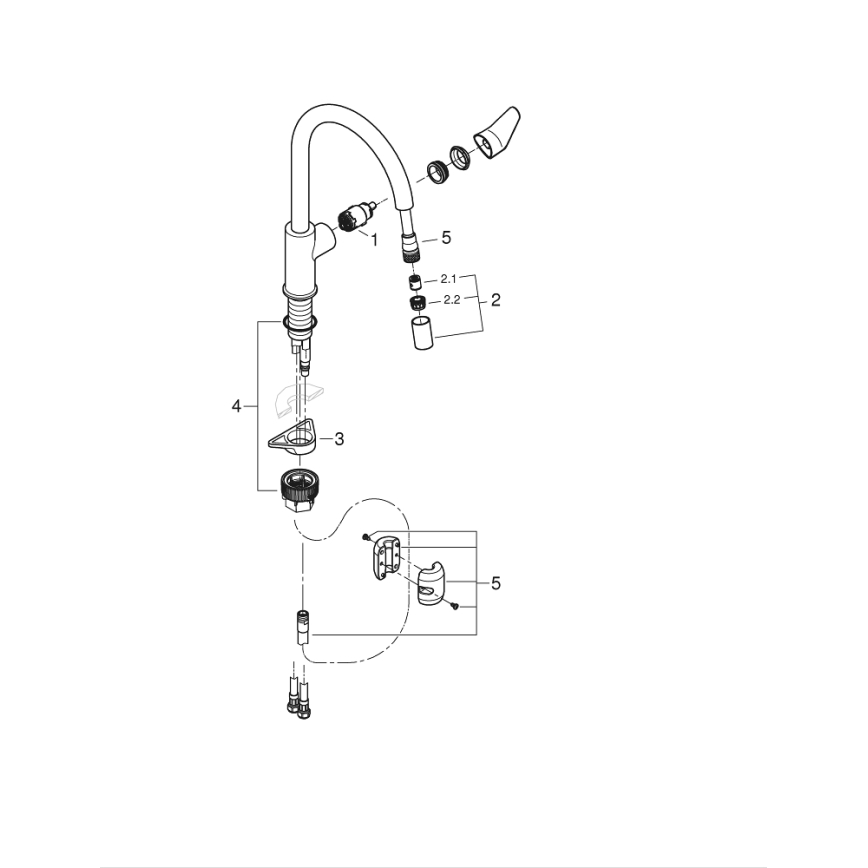 GROHE 30562000 - Köögisegisti START CURVE 357 mm, läikiv kroom