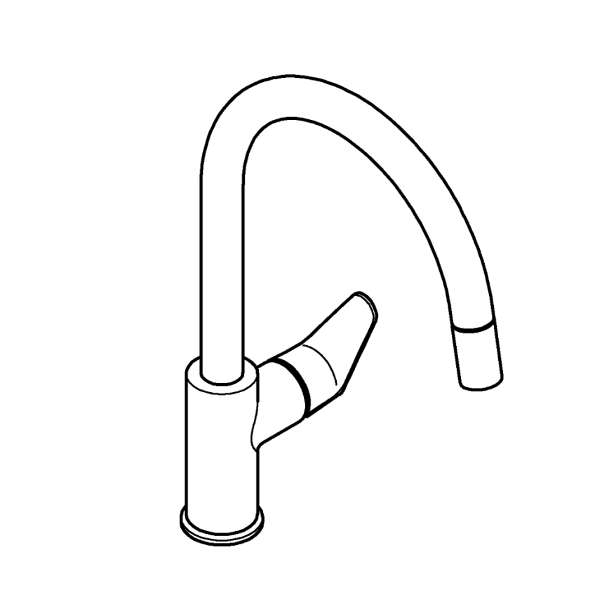 GROHE 30562000 - Köögisegisti START CURVE 357 mm, läikiv kroom
