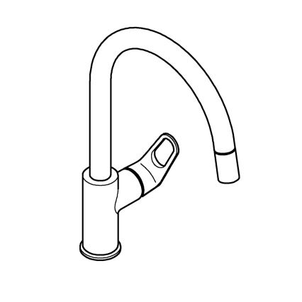 GROHE 30569000 - START FLOW köögisegisti 357 mm läikiv kroom