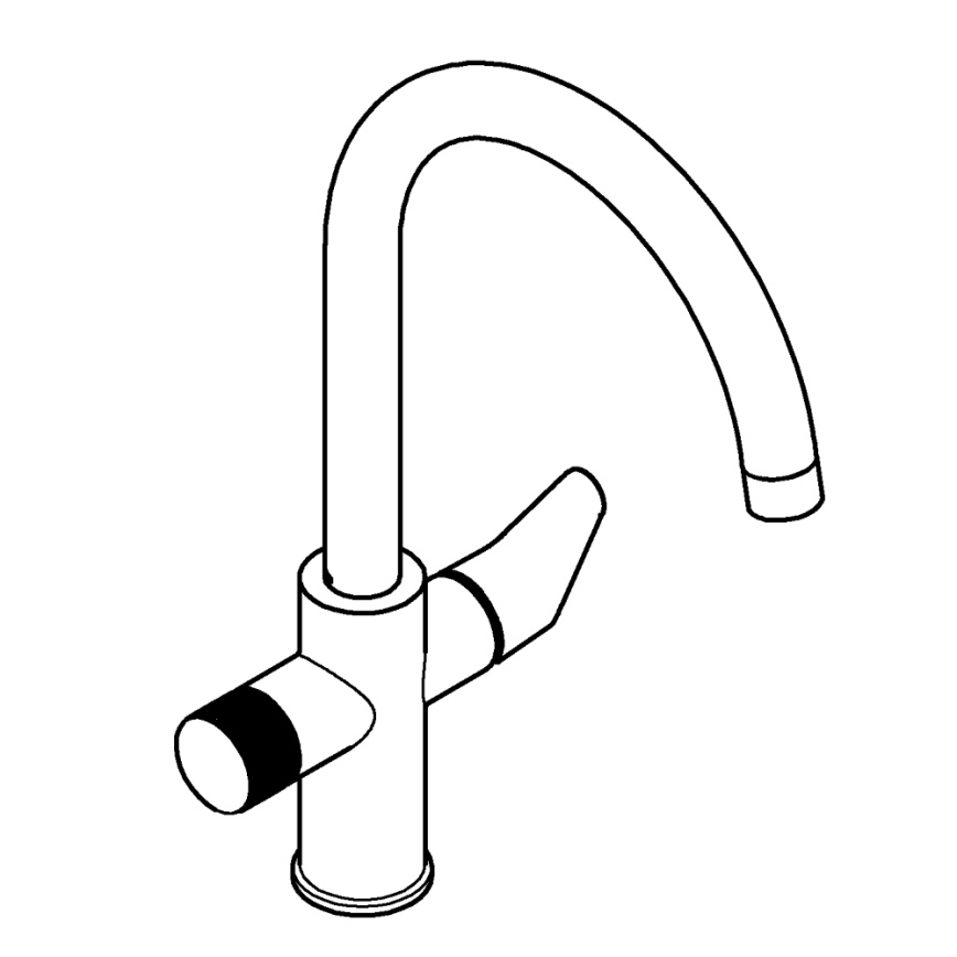 GROHE 30592000 - Valamusegisti BLUE PURE StartCurve 411 mm läikiv kroom