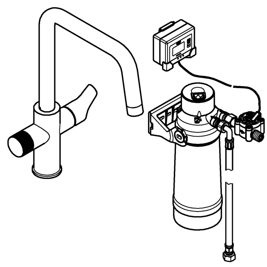 GROHE 30594000 - Köögisegisti BLUE PURE Start filtreerimisfunktsiooniga Ultrasafe, kroomitud