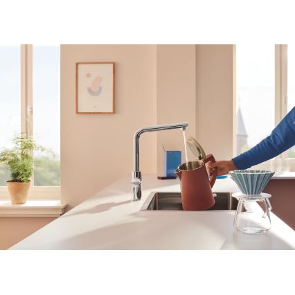 GROHE 30600000 - Köögisegisti BLUE PURE, L-kujuline väljavool, läikiv kroom