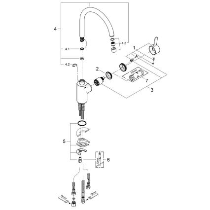 GROHE 31180000 - Köögisegisti EUROSMART COSMOPOLITAN läikiv kroom