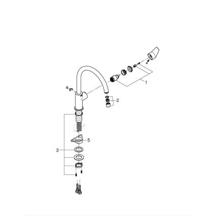 GROHE 31233001 - köögisegisti START, läikiv kroom