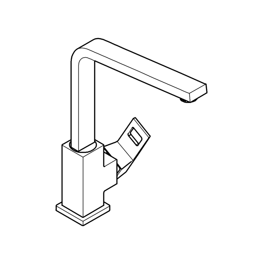 GROHE 31255000 - EUROCUBE köögisegisti, läikiv kroom
