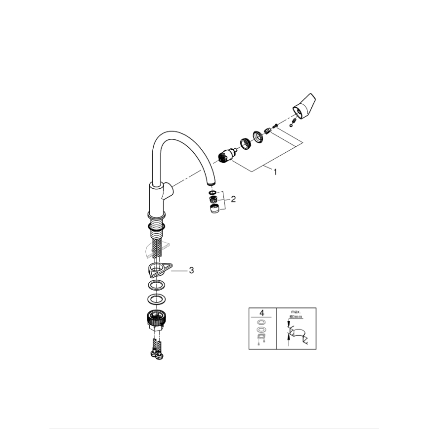 GROHE 31367001 - Valamusegisti BAUEDGE 332 mm läikiv kroom