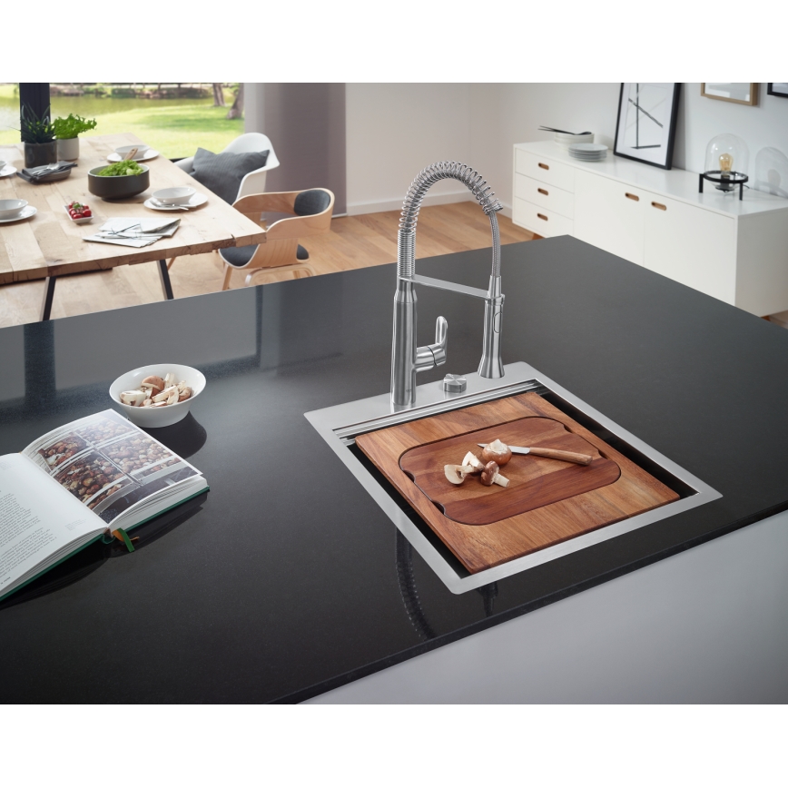 GROHE 31379DC0 - K7 köögisegisti, roostevaba teras