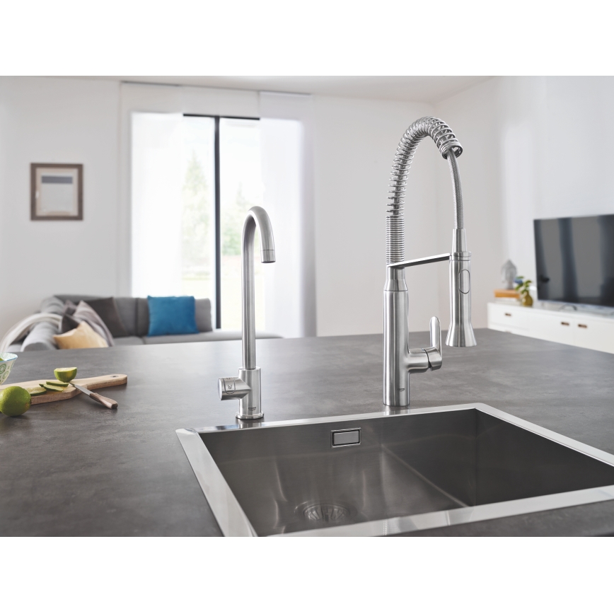 GROHE 31379DC0 - K7 köögisegisti, roostevaba teras