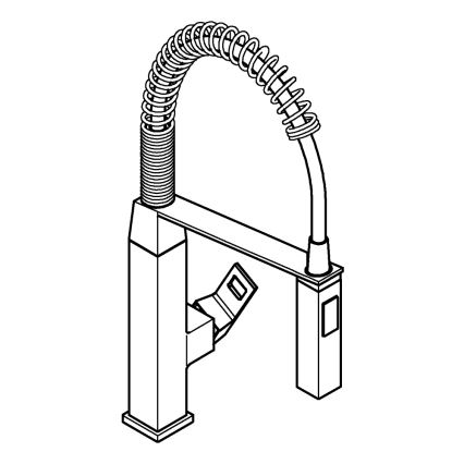 GROHE 31395000 - Köögisegisti EUROCUBE 547 mm läikiv kroom
