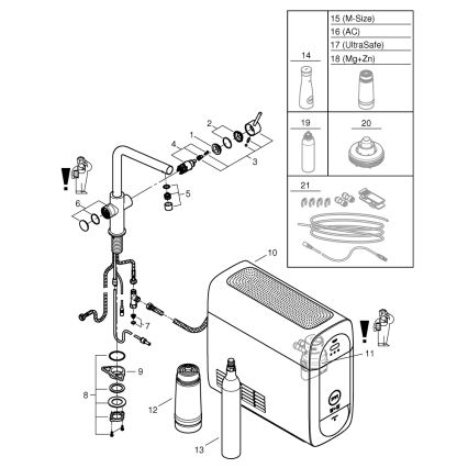 GROHE 31454001 - Köögisegisti BLUE HOME, L-kujuline väljavool, läikiv kroom