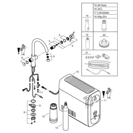 GROHE 31455001 - köögisegisti BLUE HOME läikiv kroom