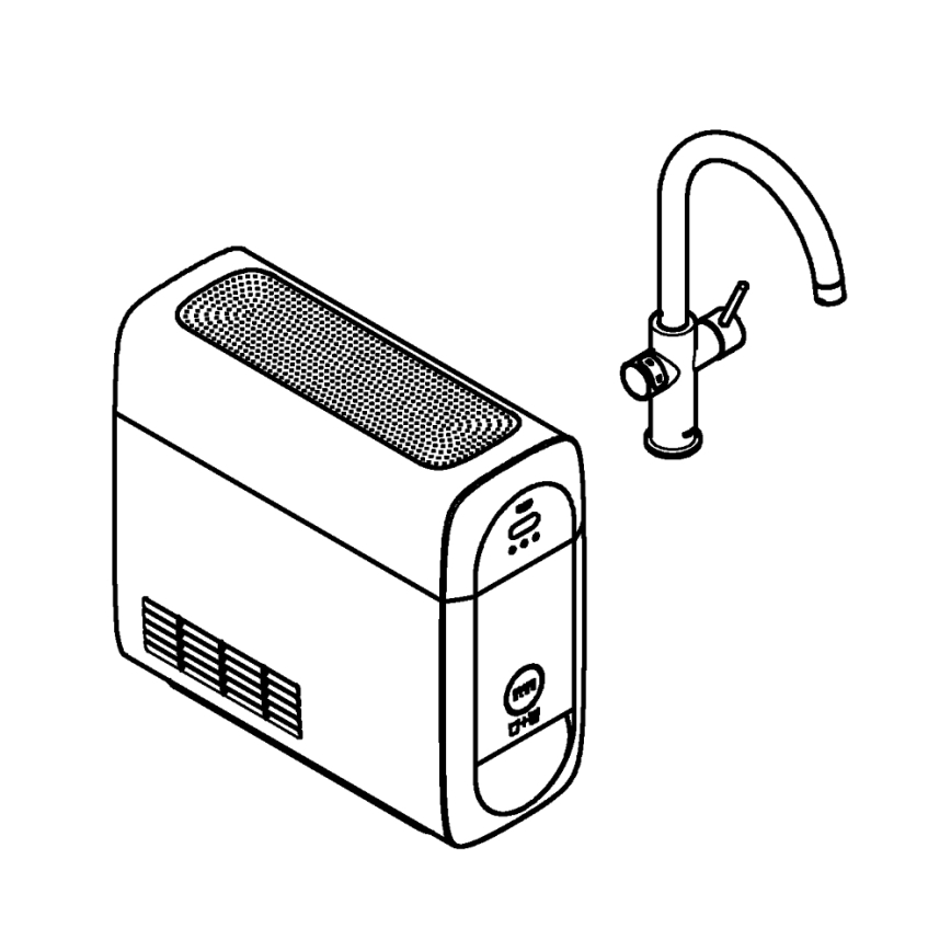 GROHE 31455001 - köögisegisti BLUE HOME läikiv kroom