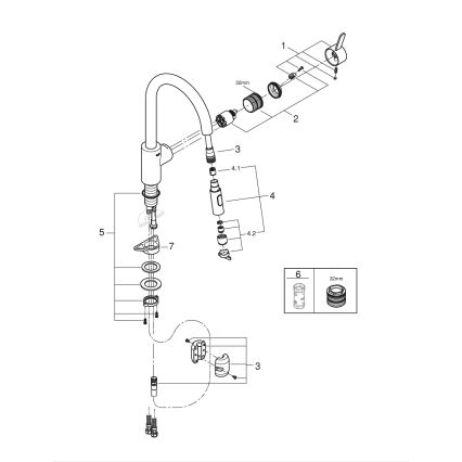 GROHE 31481001 - Köögisegisti EUROSMART COSMOPOLITAN läikiv kroom