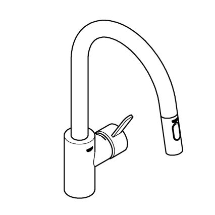 GROHE 31481001 - Köögisegisti EUROSMART COSMOPOLITAN läikiv kroom