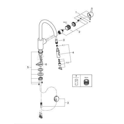 GROHE 31483DC2 - CONCETTO köögisegisti roostevabast terasest