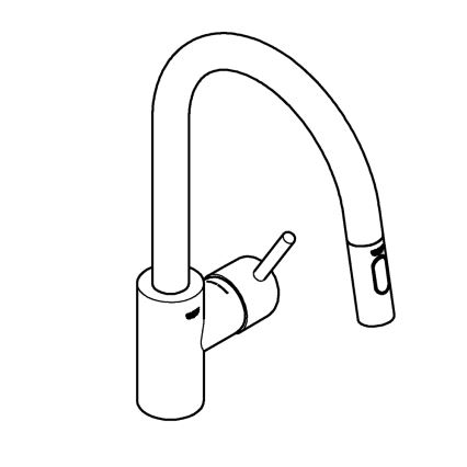 GROHE 31483DC2 - Valamu segisti CONCETTO roostevabast terasest