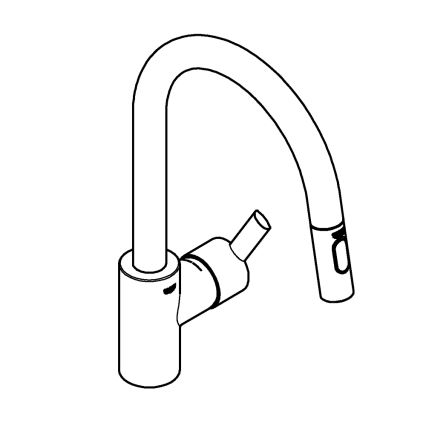 GROHE 31486001 - Köögivalamu segisti FEEL, läikiv kroom