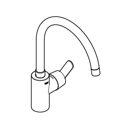 GROHE 31494001 - GET köögisegisti, läikiv kroom