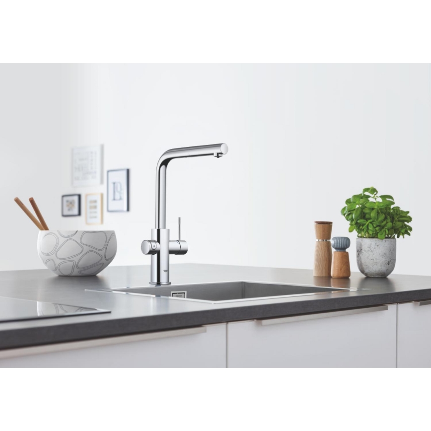 GROHE 31539000 - Köögikraan BLUE HOME, L-kujuline väljavool, läikiv kroom