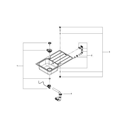 GROHE 31571SD1 - K500 valamu 860 × 500 mm roostevaba teras