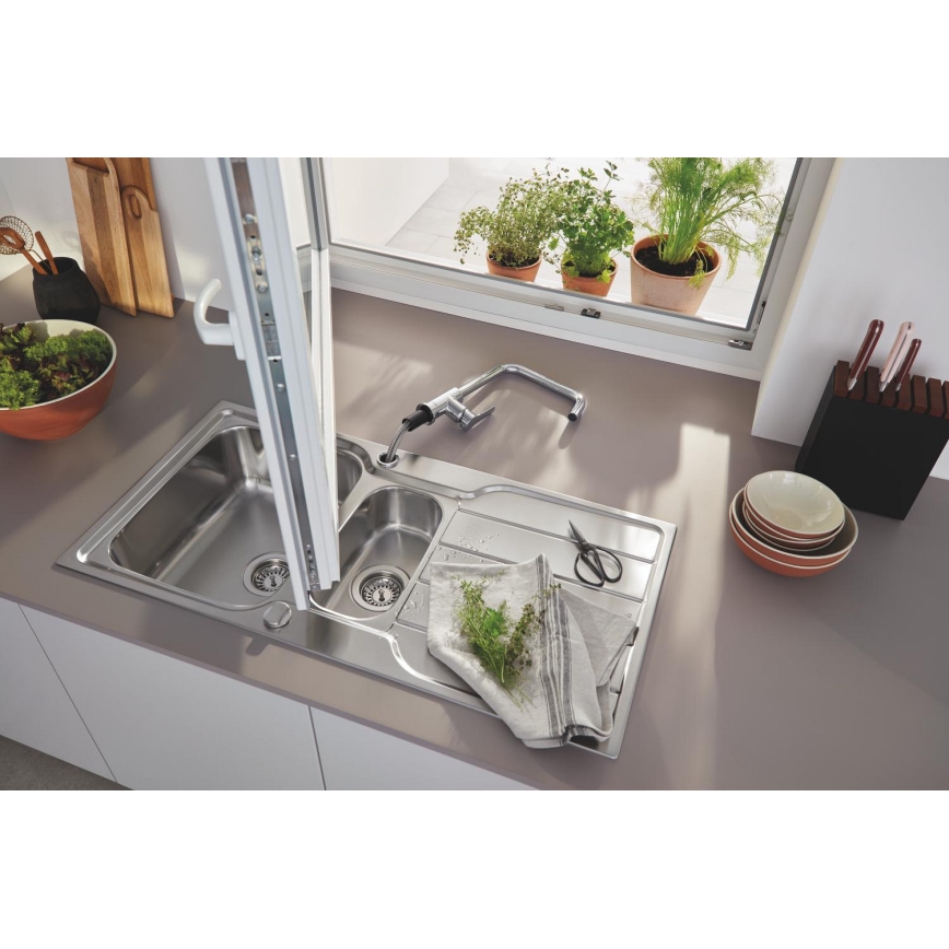GROHE 31572SD1 - Köögivalamu K500 1000 × 500 mm, roostevabast terasest
