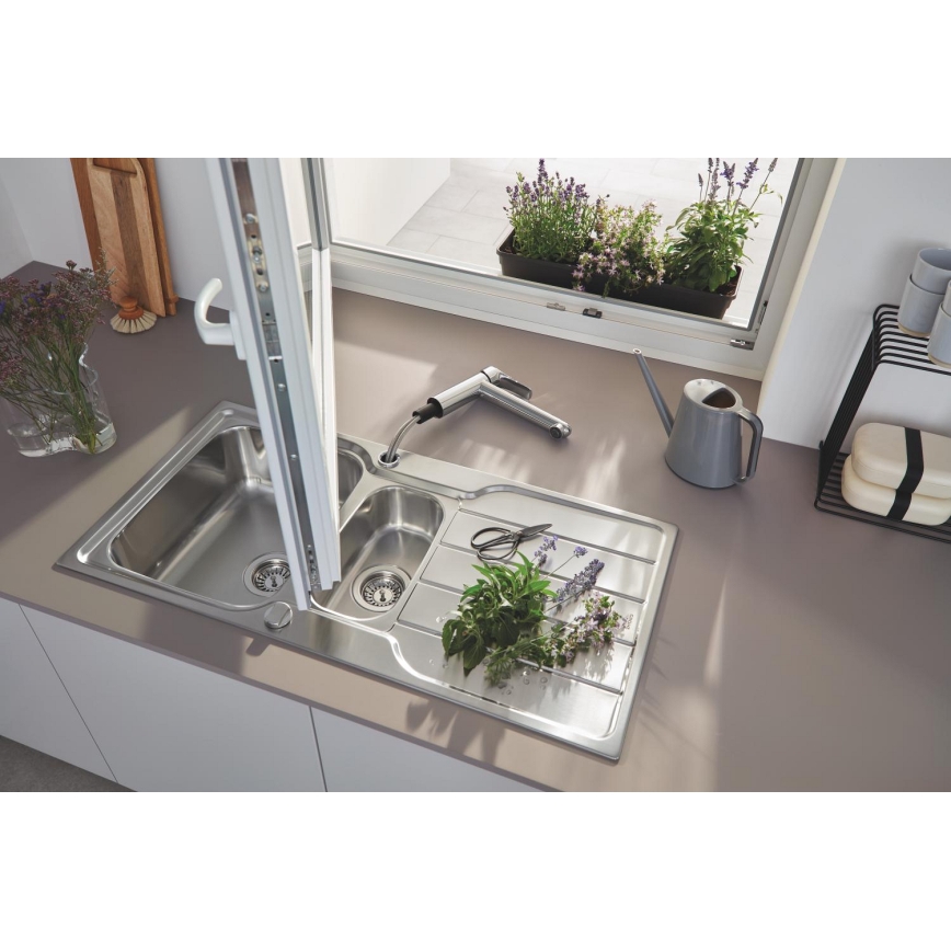 GROHE 31572SD1 - Köögivalamu K500 1000 × 500 mm, roostevabast terasest