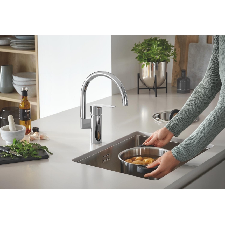 GROHE 31574SD1 - Köögivalamu K700U 550 x 450 mm, roostevabast terasest