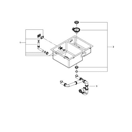 GROHE 31577SD1 - Köögivalamu K700U 595 × 450 mm roostevabast terasest