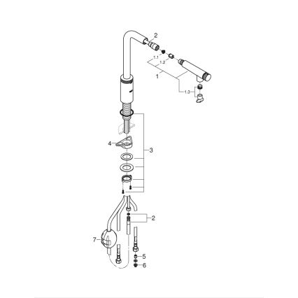 GROHE 31613000 - Köögisegisti A SmartControl 314 mm läikiv kroom