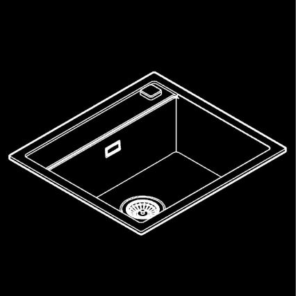 GROHE 31651AP0 - Köögivalamu K700 560 × 510 mm graniit/must