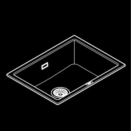 GROHE 31655AP0 - Valamu K700U 610 × 460 mm must kivi/must