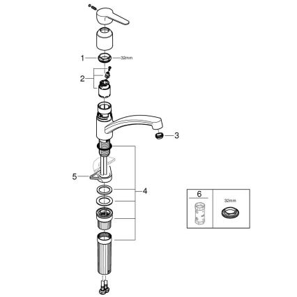 GROHE 31685000 - STARTECO köögisegisti, läikiv kroom