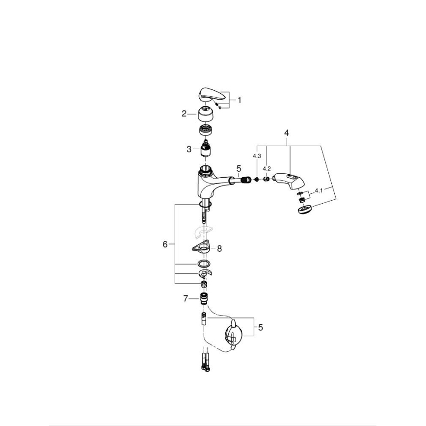 GROHE 32257001 - Köögivalamu segisti EURODISC läikiv kroom